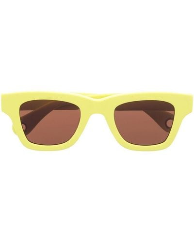 Jacquemus Square-frame Tinted Sunglasses - Yellow