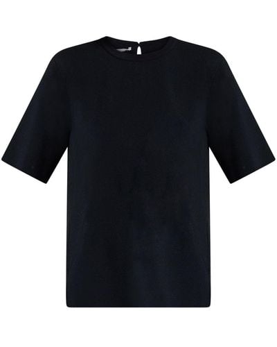 Stella McCartney Compact-knit T-shirt - Black
