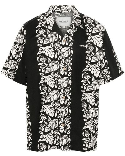 Carhartt Camisa S/S Floral - Negro