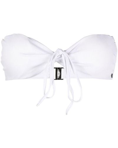 Karl Lagerfeld Karl Dna Bandeau Bikini Top - White