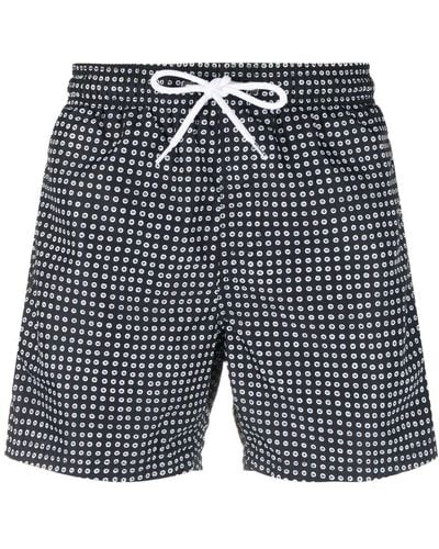 Sundek Graphic-print Recycled Polyester Swim Shorts - Blue