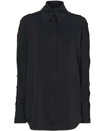 Proenza Schouler Marocaine Crepe De Chine Shirt - Black