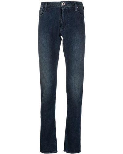 Emporio Armani Tief sitzende Skinny-Jeans - Blau