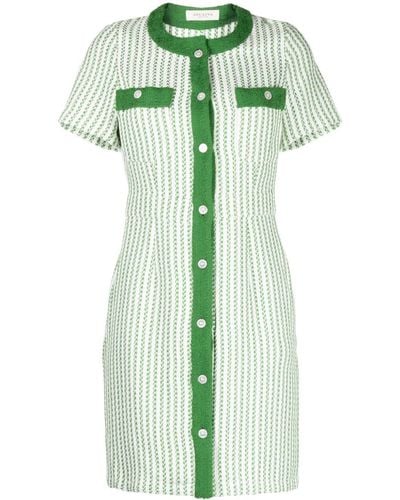 Giuliva Heritage The Vera Striped Cotton Dress - Green