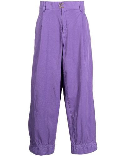 Kolor Drop-crotch Hook Fastening Pants - Purple