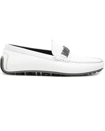 Moschino Logo-embellished Loafers - White