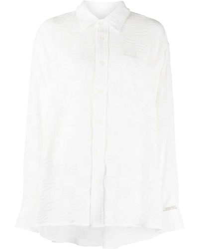Adererror Embroidered-design Cotton Shirt - White