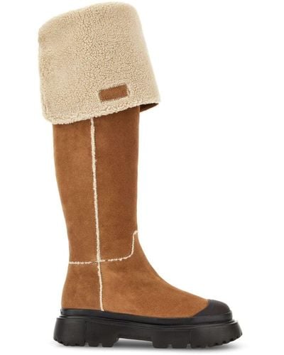 Hogan Shearling-Stiefeletten - Weiß