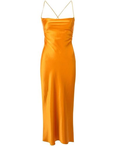Bec & Bridge Seraphine Satin Midi Dress - Orange