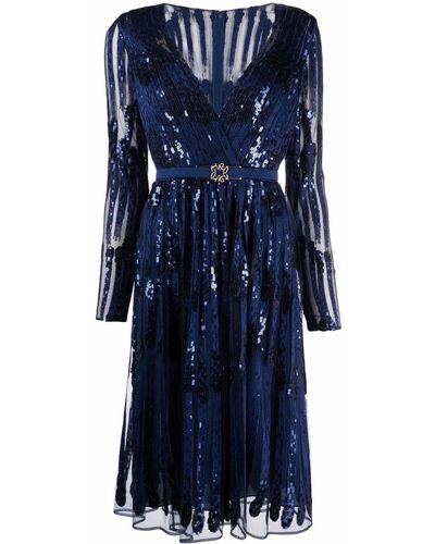 Elie Saab Sequin-embellished Dress - Blue