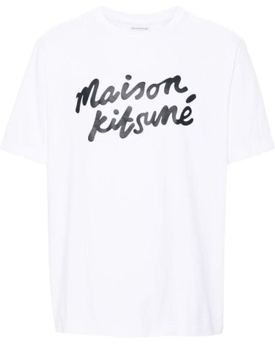 Maison Kitsuné Camiseta Handwriting Comfort - Blanco