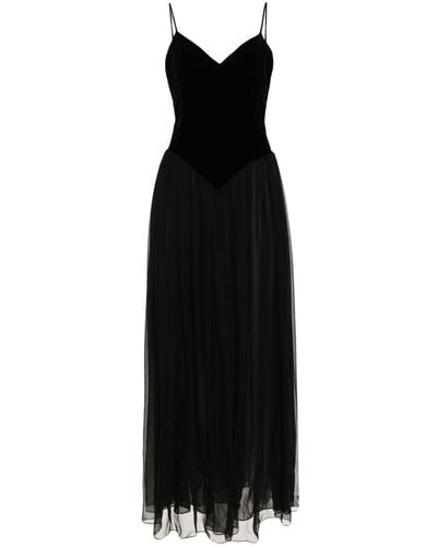 Chloé Velvet Silk-blend Maxi Dress - Black
