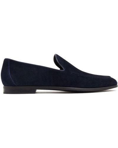 Magnanni Almond-toe Suede Loafers - Blue