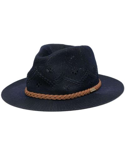 Barbour Sombrero Flowerdale de ganchillo - Azul