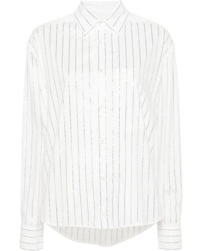 GIUSEPPE DI MORABITO Crystal-embellished Shirt - White