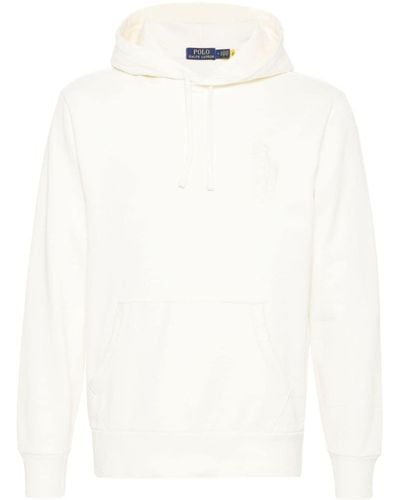 Polo Ralph Lauren Polo Pony-embroidered Cotton Hoodie - White