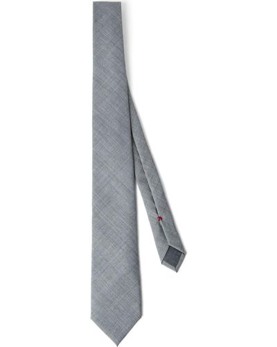Brunello Cucinelli Cravate à design texturé - Gris