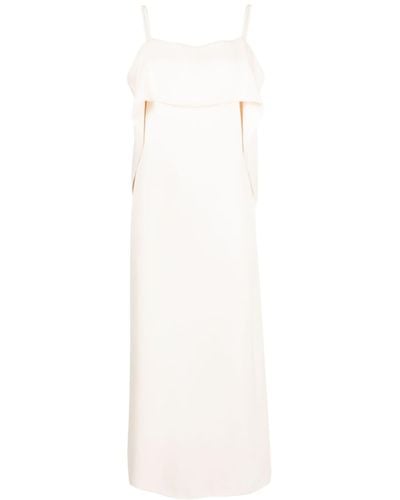 Totême Draped Midi Dress - White