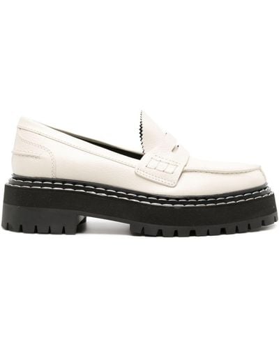 Proenza Schouler Lug Sole Leather Loafers - White