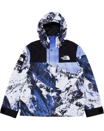 Supreme Supreme X The North Face Mountain Print Parka - Blue