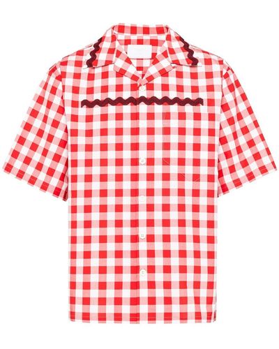 Prada Überprüfte Hemd - Rot