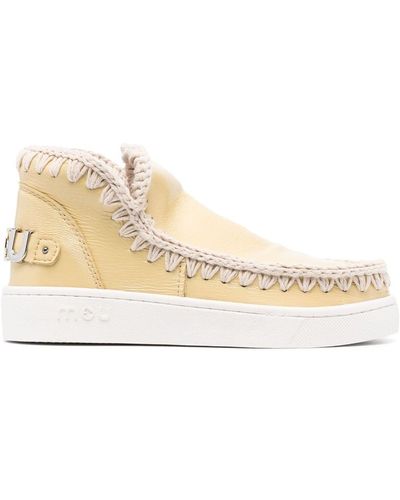Mou Eskimo Leather High-top Trainers - Natural