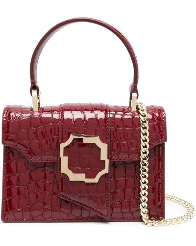 Malone Souliers Mini Audrey Crocodile-embossed Tote Bag - Red