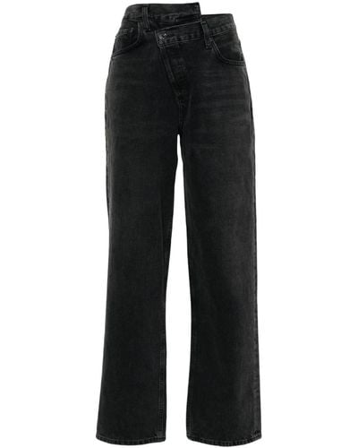Agolde Gerade Jeans aus Bio-Baumwolle - Schwarz