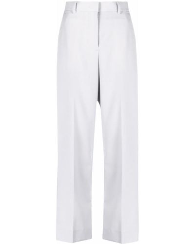 Sacai Side-stripe Straight-leg Pants - Gray