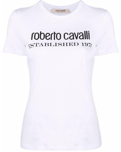 Roberto Cavalli ロゴ Tシャツ - ホワイト