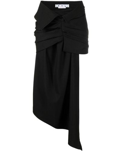 Off-White c/o Virgil Abloh Box-pleat Asymmetric Skirt - Black