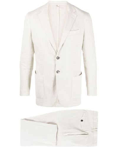 Dell'Oglio Single-breasted Suit Set - White