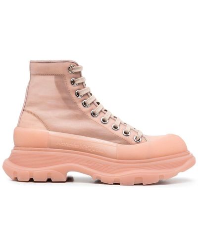 Alexander McQueen Chunky-sole Ankle Boots - Pink