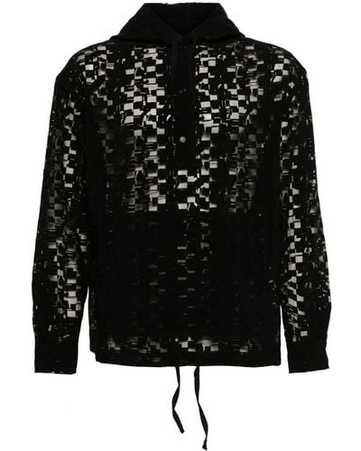 Henrik Vibskov Hoodie Booking en jacquard - Noir