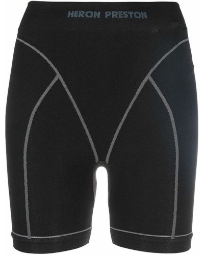 Heron Preston Logo-waistband Cycling Shorts - Black