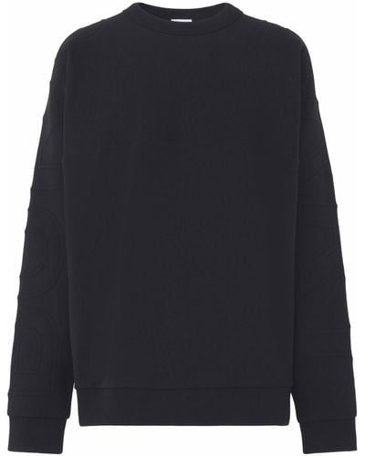 Burberry Sweater Met Logo-reliëf - Zwart