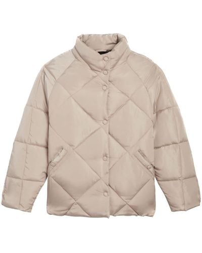 Apparis Button-up Diamond-quilted Puffer Jacket - Natural