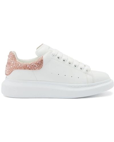 Alexander McQueen Oversized Crystal-embellished Trainers - White