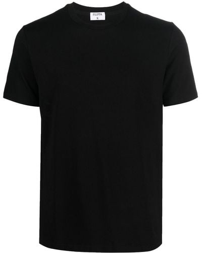 Filippa K Klassisches T-Shirt - Schwarz
