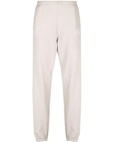 Sporty & Rich Logo-print Jersey Fleece Track Trousers - Natural
