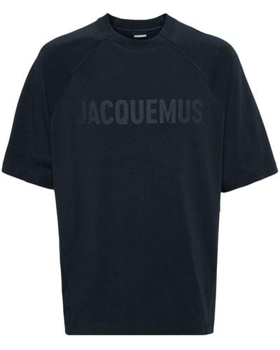 Jacquemus Top Le T-shirt Typo a maniche lunghe - Blu
