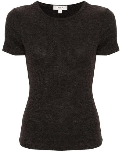 Agolde T-shirt Harri à design nervuré - Noir