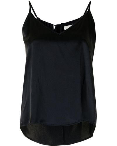 Michelle Mason Zijden Hemd En Shorts - Blauw