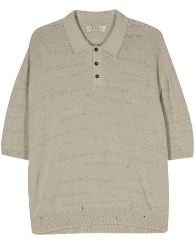 Paura Adam Cotton-blend Polo Shirt - Grey