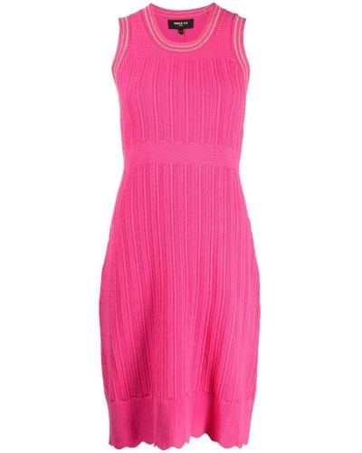 Paule Ka Lurex Sleeveless Knit Dress - Pink