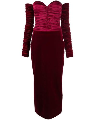 La Petite Robe Di Chiara Boni Cherryl Bustier Midi Dress - Red