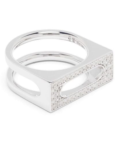 Tom Wood Cage Single Zirconium-embellished Silver Ring - White