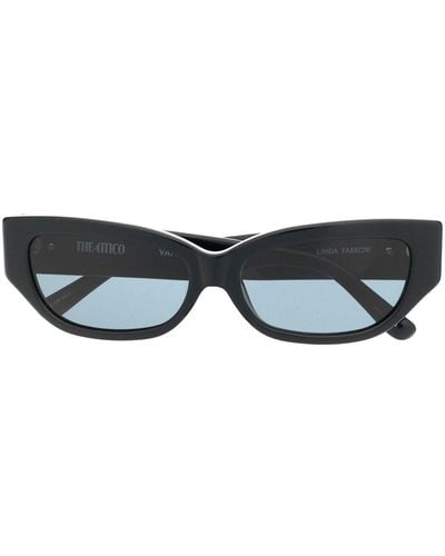 Linda Farrow X The Attico Vanessa Rectangle-frame Sunglasses - Black
