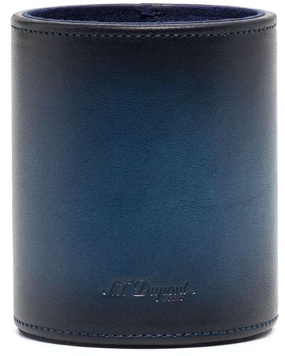 S.t. Dupont Pot à crayon Atelier en cuir - Bleu