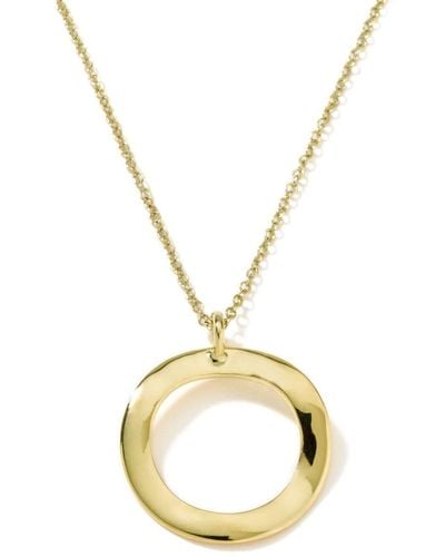 Ippolita 18kt Yellow Gold Classico Mini Wavy Circle Necklace - Metallic